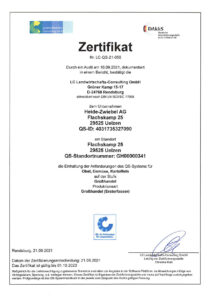 Zertifikat Heide Zwiebel